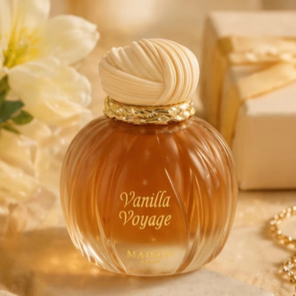Vanilla Voyage 100ml Oriental Sweet Unisex Perfume Long-Lasting Luxurious Warm Fragrance with Caramel Jasmine Honey Amber Vanilla Musk Essence