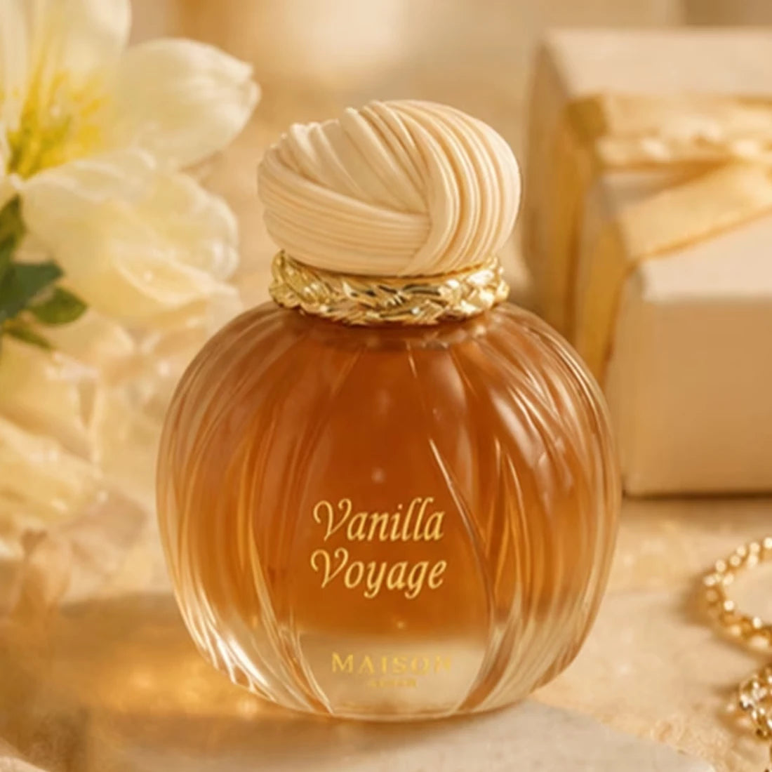 Vanilla Voyage 100ml Oriental Sweet Unisex Perfume Long-Lasting Luxurious Warm Fragrance with Caramel Jasmine Honey Amber Vanilla Musk Essence