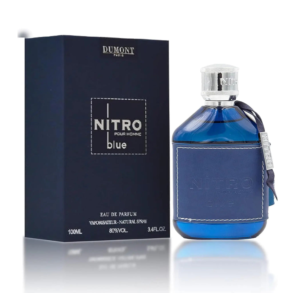 Nitro Blue Men’s Cologne, Fresh Woody Spicy Scent, Long Lasting, Valentine’s Gift, 100ml