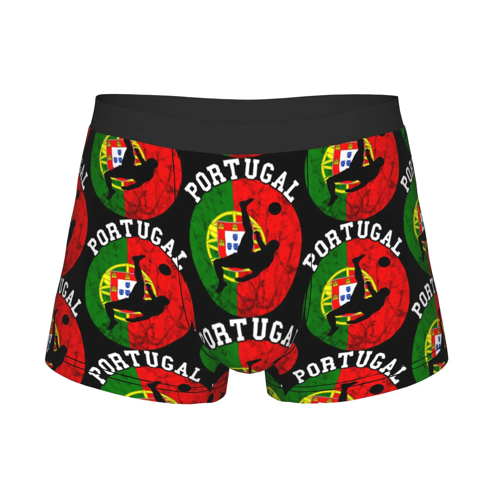 Portugal Soccer Futebol Portuguese Pride Portuguese Underpants Breathbale Panties Male Underwear Print Shorts Boxer Briefs