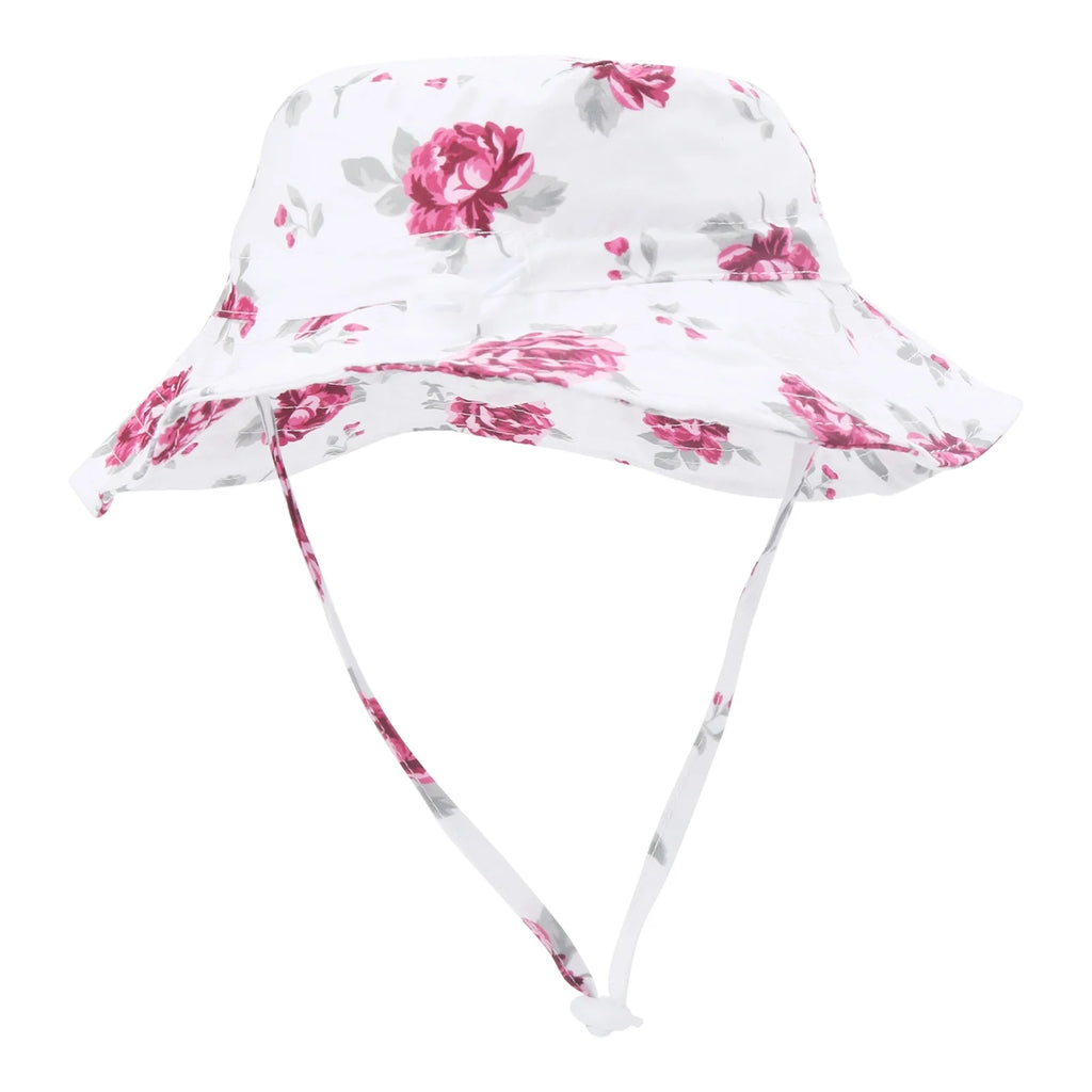 Baby Beach Sun Hat Breathable Fashionable Flower Pattern Children Outdoor Bucket Hat