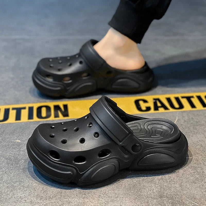Summer Men's Thick-Soled Non-Slip Breathable Toe-Cap Sandals Casual Beach Slippers Plus Size Multicolor Men Shoes