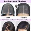 13x6 HD Lace Frontal Wig 46 Inch Body Wave #1B Natural Black Human Hair 200 Density Pre Plucked Natural Hairline Ready To Wear