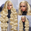 613 Honey Blonde 13x6 Lace Front Wig Human Hair Body Wave Blonde Lace Frontal Wigs 250 Density 40 inch 5x5 Glueless Wig