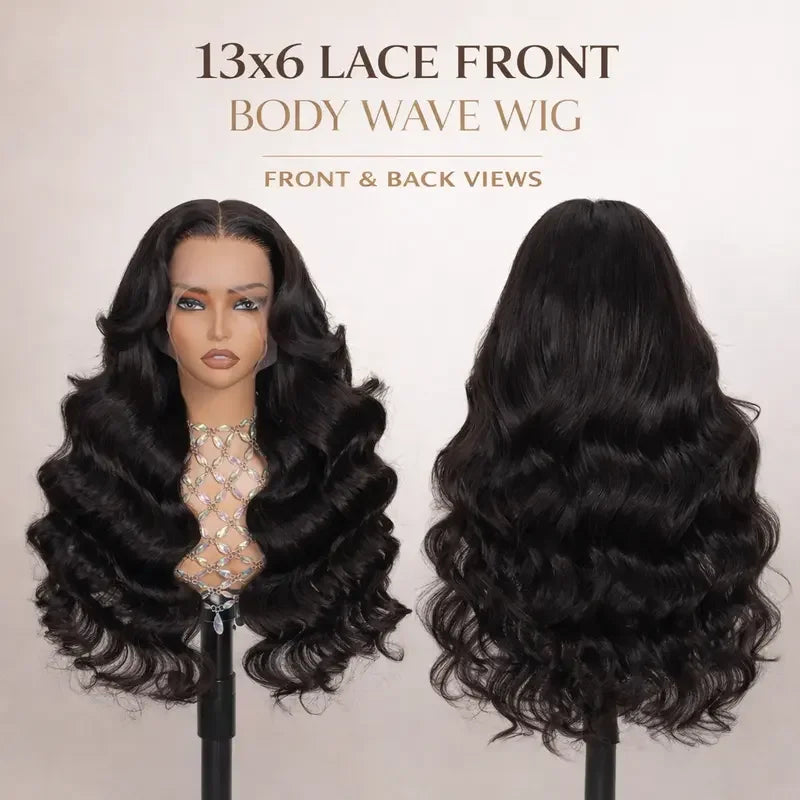 30 36 Inch Body Wave Human Hair Wig 13x6 HD Transparent Lace Frontal Wigs Brazilian Human Hair 200 Density Pre Plucked For Women