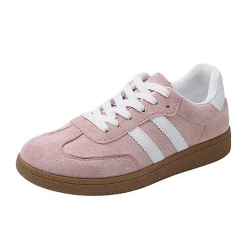 New Retro Round Head Soft Leather Shoes 2026 Spring Style Versatile Breathable Lightweight Agan Sports Shoes for Couples Sneaker