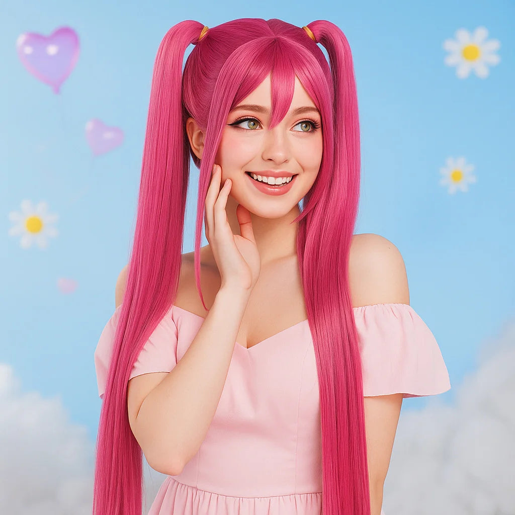 Women's Anime Wig -  Ombre Highlights, Lightweight and Comfortable Fit, Perfect for Cosplay, Parties, and K-Pop Fans
