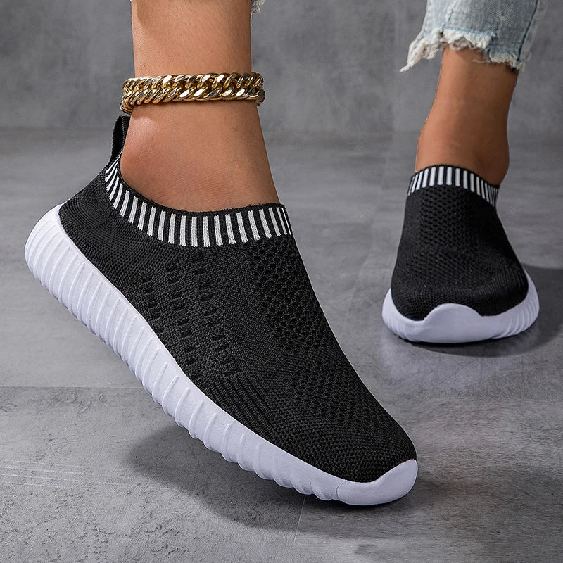 Summer Casual Women Sports Shoes Fashion Soft Sole Breathable Flat Shoes for Women Sneakers Comfort Tenis Running Walking Shoes