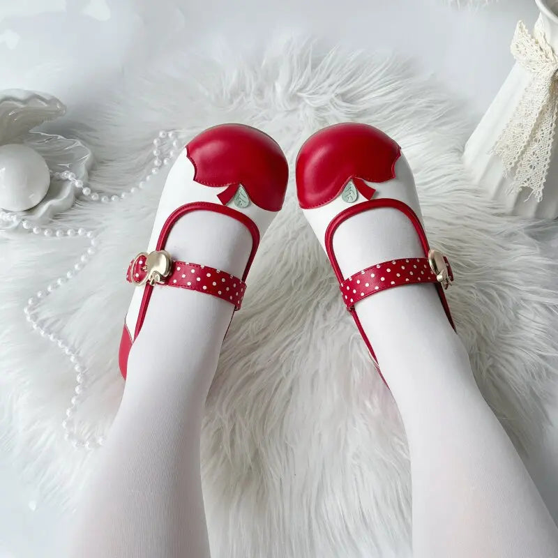 Original Japanese Lolita Mary Jane Shoes Summer New Kawaii Girls Round Head Low Heel Indoor Shoes Student Daughter Flat Shoes