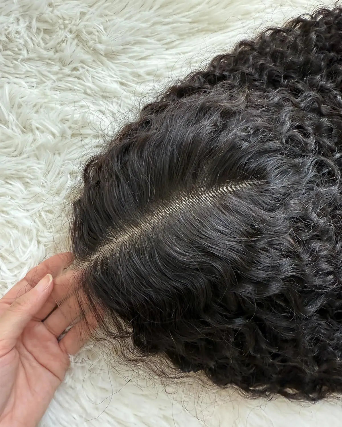 Burmese Curly Hair Wig 1B Black Natural Curly Human Hair Wig Full Machine Made Soft Thick Density Realistic Look Daily Wear