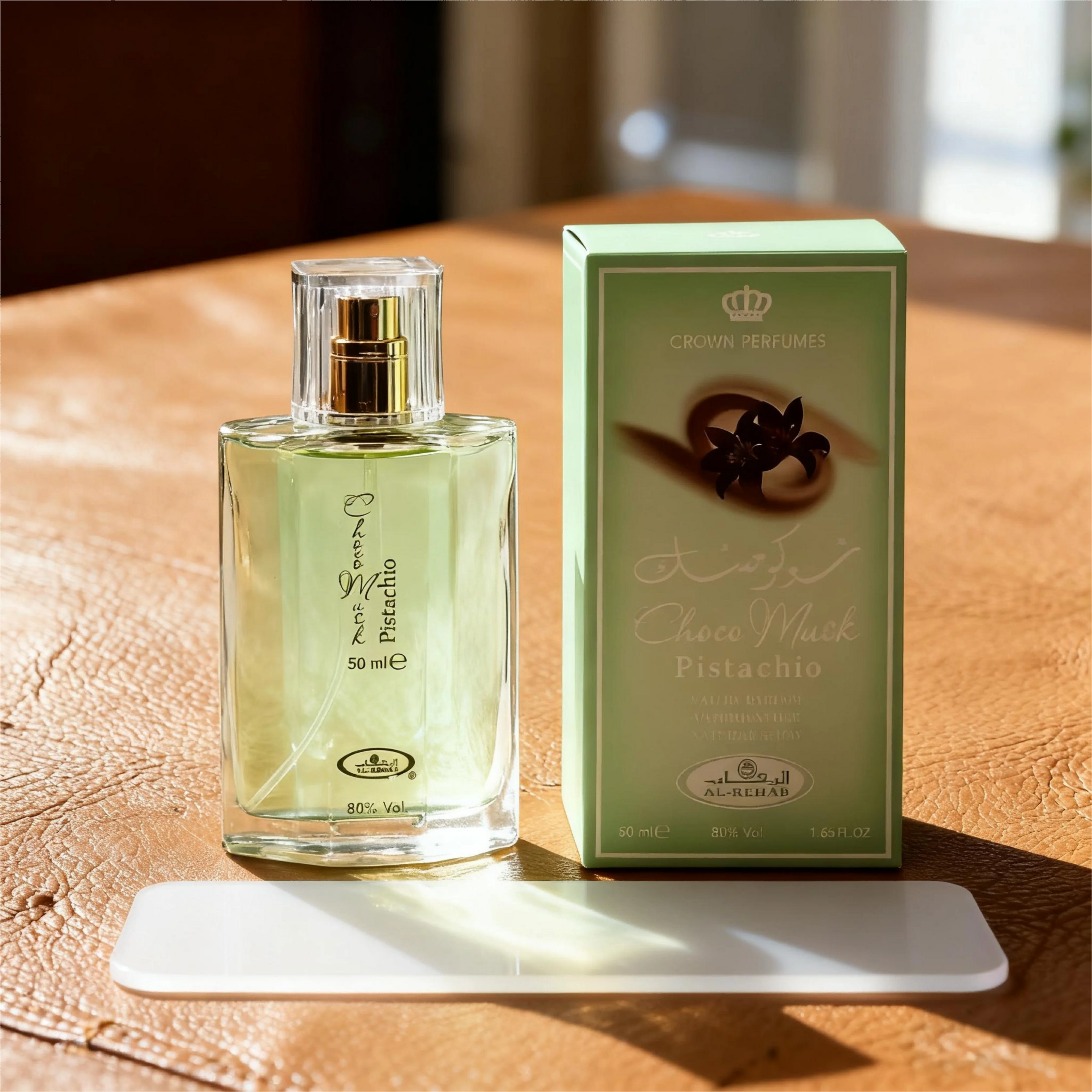 Al Rehab Choco Musk Pistachio Unisex Perfume 50ml Long Lasting Cozy Scent