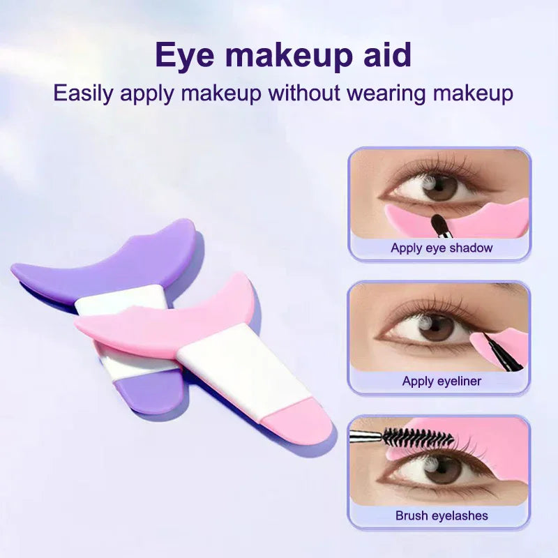Multi-Functional Eyeliner Stencil Wing Tips Eyeliner Aid Drawing Lipstick Wearing Aid Reusable Makeup Tools Auxiliary Artifact