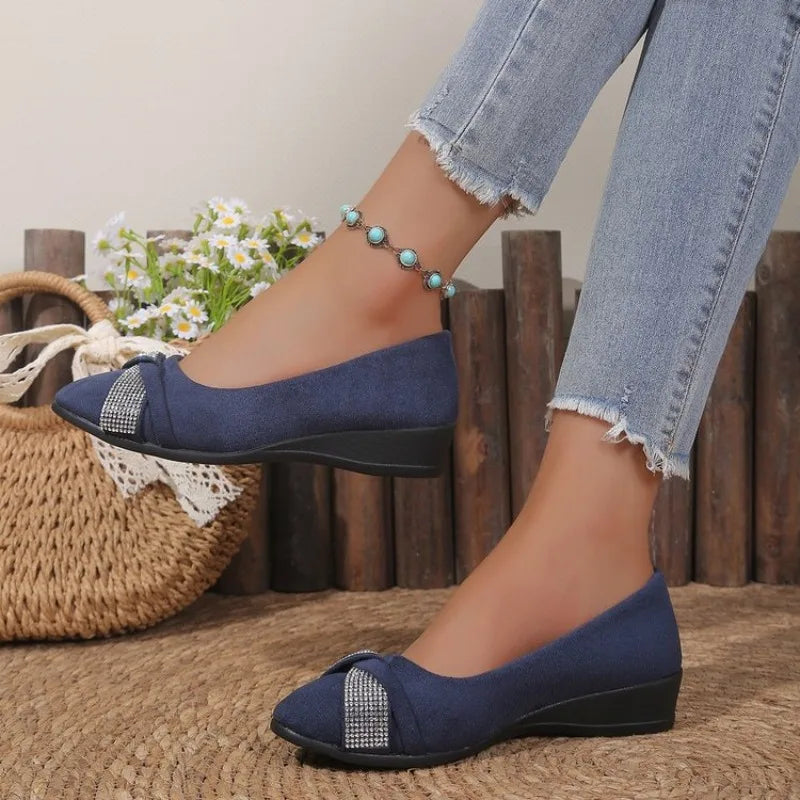 Temperament Ballet Shoes, Low-heeled Comfortable and Stylish Single Shoes, Low-cut Women's Fla