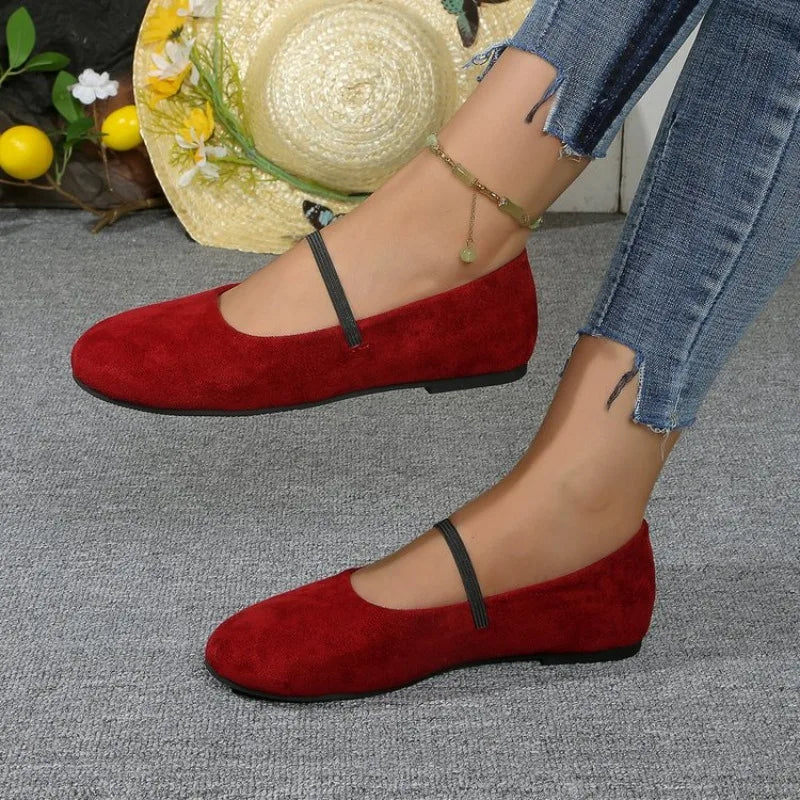 ballet flats women round toe elastic band shoes newwomen cozy 2026