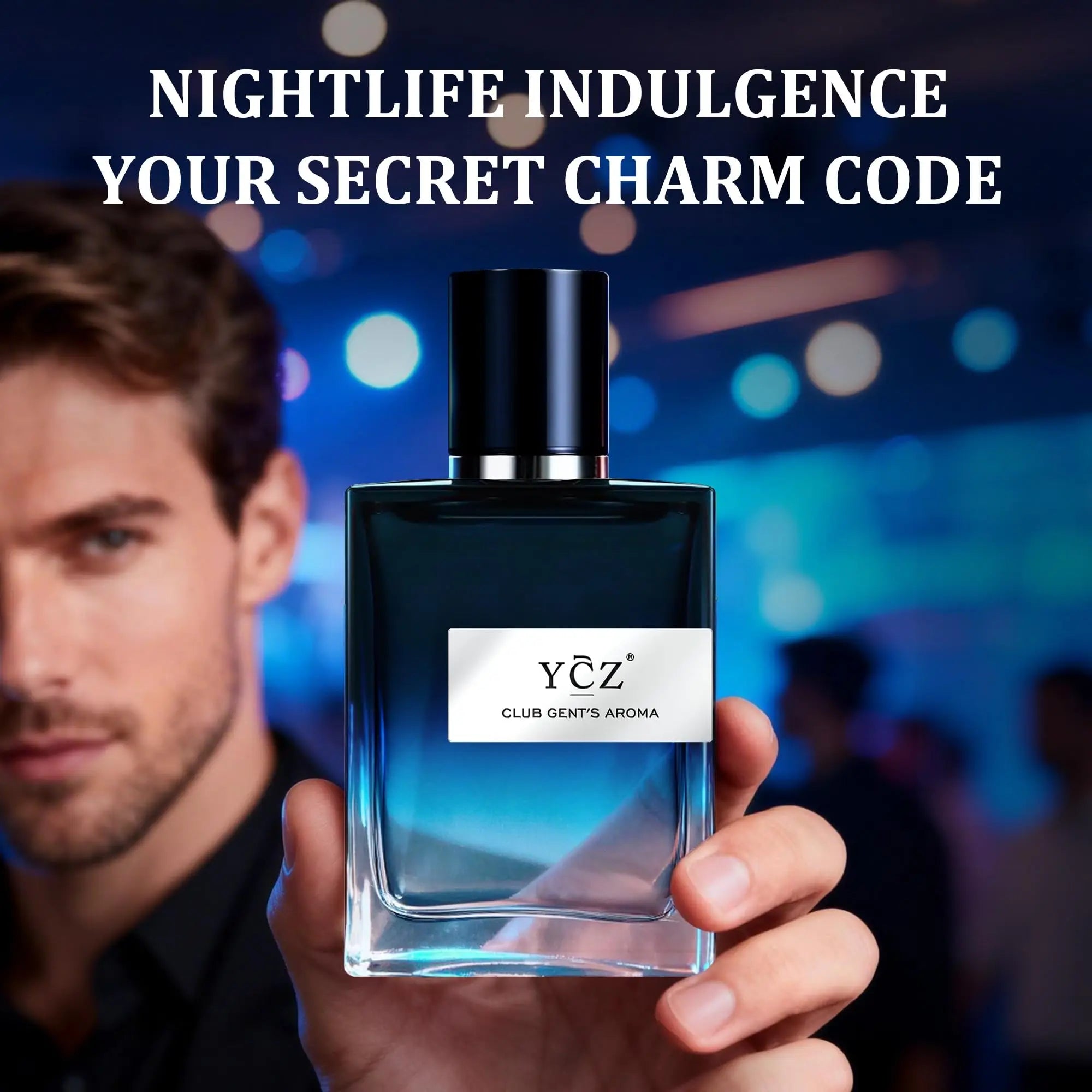 YCZ Men's Eau de Toilette Spray (1.6 oz) — Lemon, Pineapple, Ambergris, Musk — 24-Hour Long-Lasting Cologne