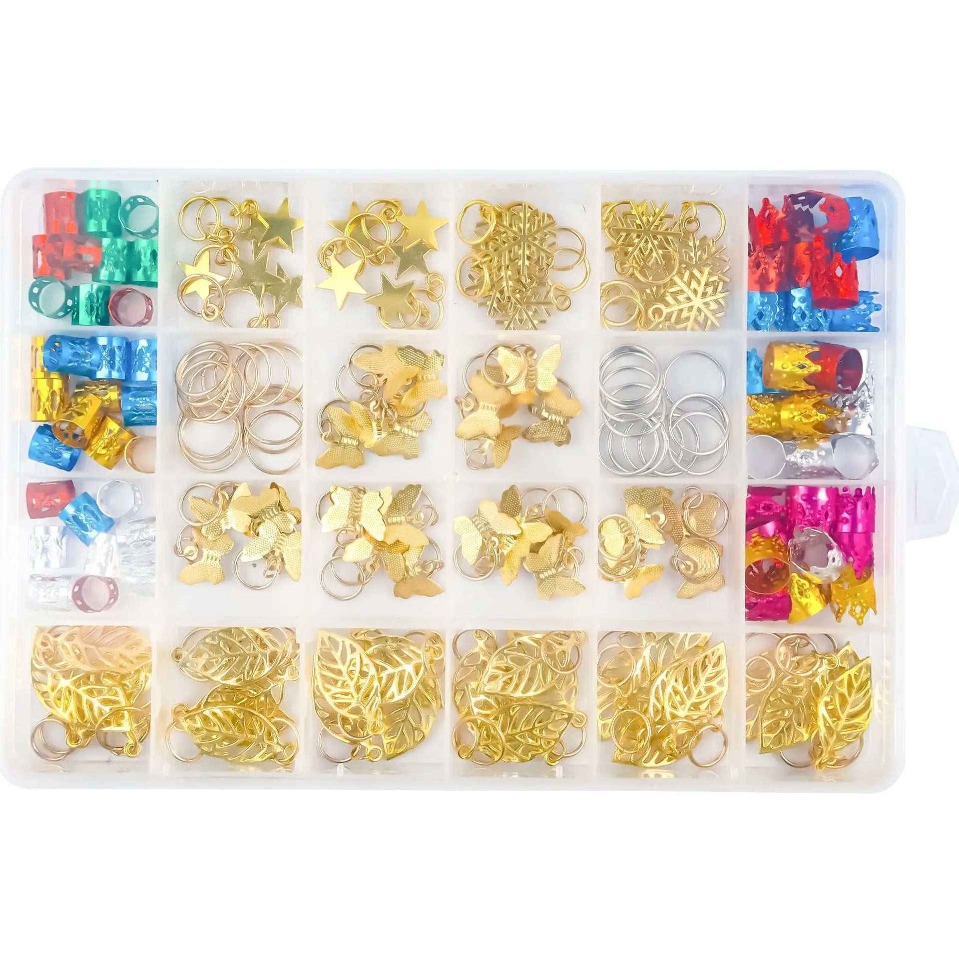 Alloy Hair Butterfly Pendant Dreadlock Hoop Charm DIY Reggae Wig Crown Ring for Home Party Decor