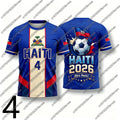 2026 New Summer Haiti Fans T-Shirt Unisex Football Style Name Number Print Jersey Boys Girls Sports Top Hiking Outdoor Apparel
