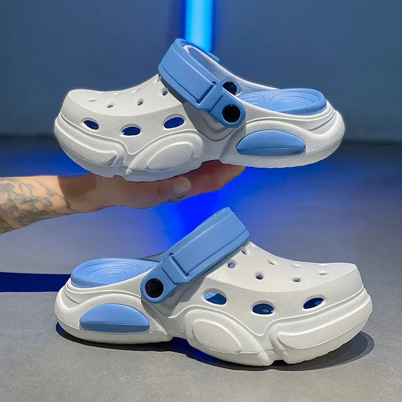 Summer Men's Thick-Soled Non-Slip Breathable Toe-Cap Sandals Casual Beach Slippers Plus Size Multicolor Men Shoes
