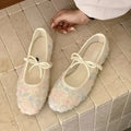 Gentle New Chinese Rose Mesh Mary Jane Shoes 2026 Spring and Summer New Bow Soft Sole Shoes
