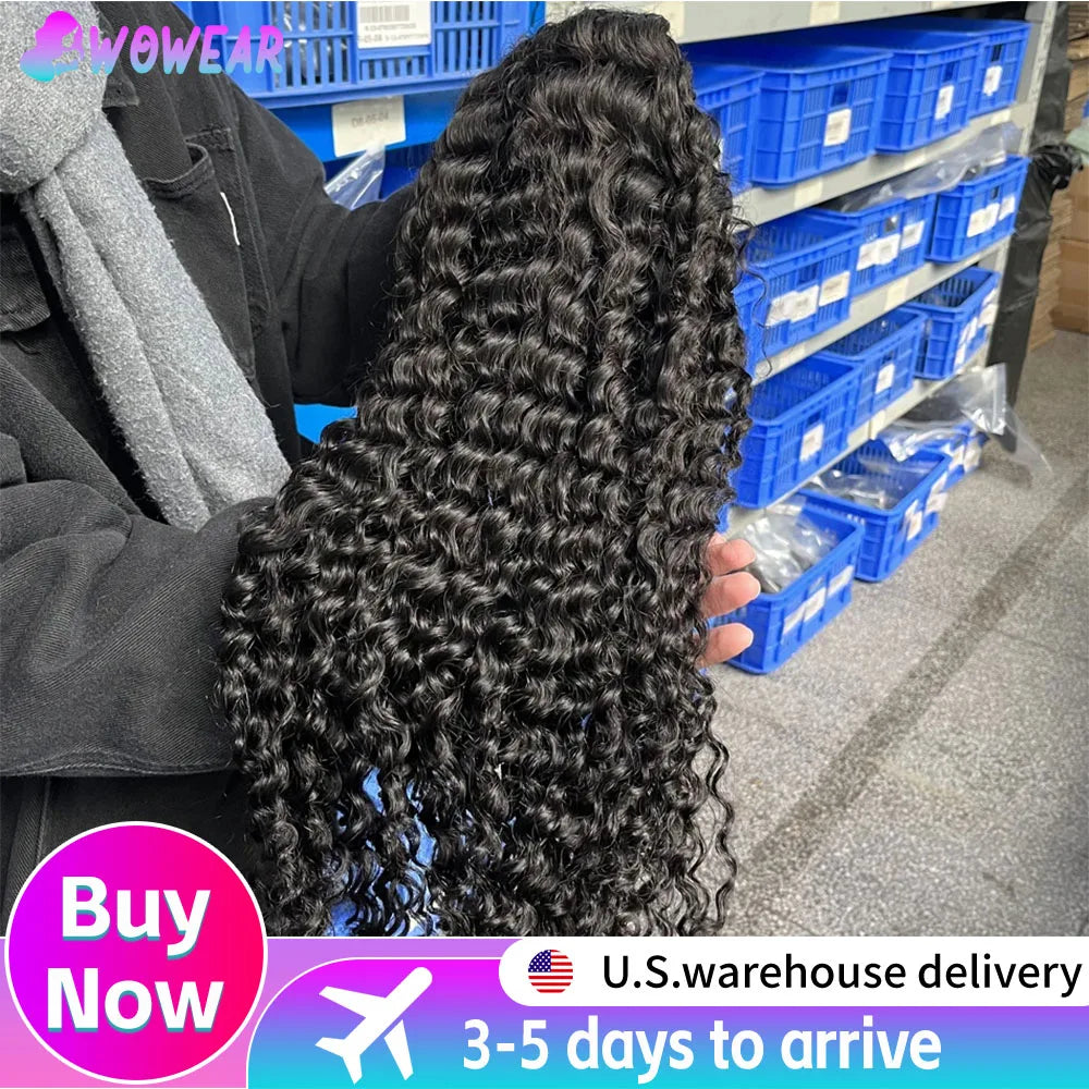 High Density  Deep Wave 13x6 13x4 Hd Lace Front Human Hair Wig Water Curly Wigs Lace Frontal Wigs Human Hair For Women