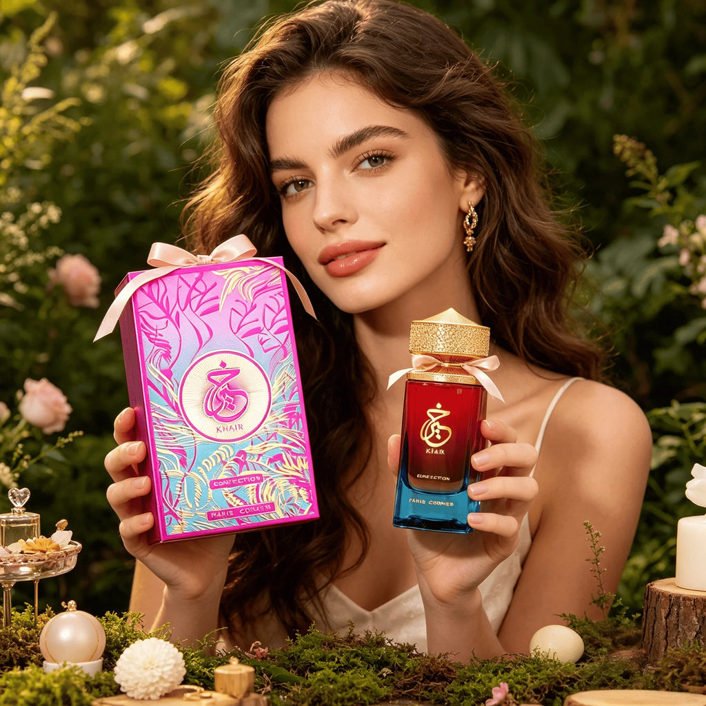 2026 Fashion Trend Paris Corner Khair Confection EDP 3.4 Fl Oz, Unisex Daily Wear Perfume, Pear Jasmine Whipped Cream Vanilla Aroma