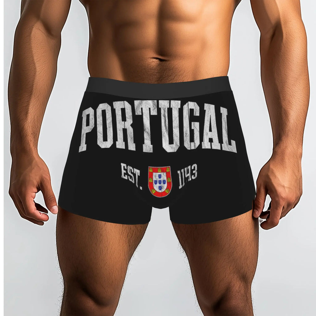 Portugal Soccer Futebol Portuguese Pride Portuguese Underpants Breathbale Panties Male Underwear Print Shorts Boxer Briefs