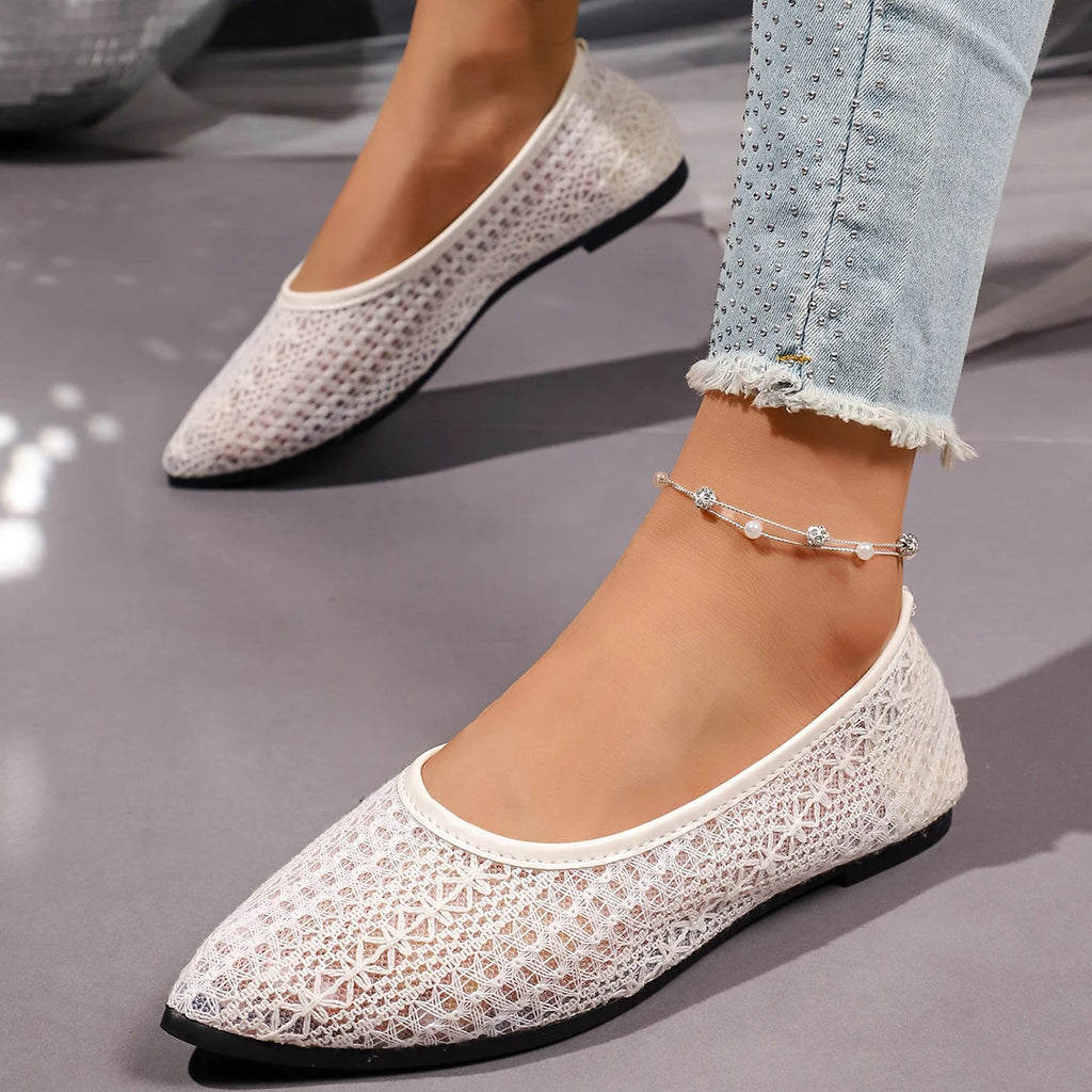 Summer Elegant Flower Low Heel Casual Shoes Fashionable Hot Selling New Comfortable and Lightweight Large Size Women's Shoes