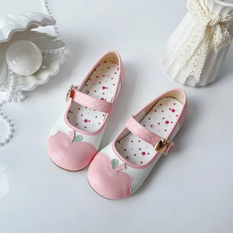 Original Japanese Lolita Mary Jane Shoes Summer New Kawaii Girls Round Head Low Heel Indoor Shoes Student Daughter Flat Shoes