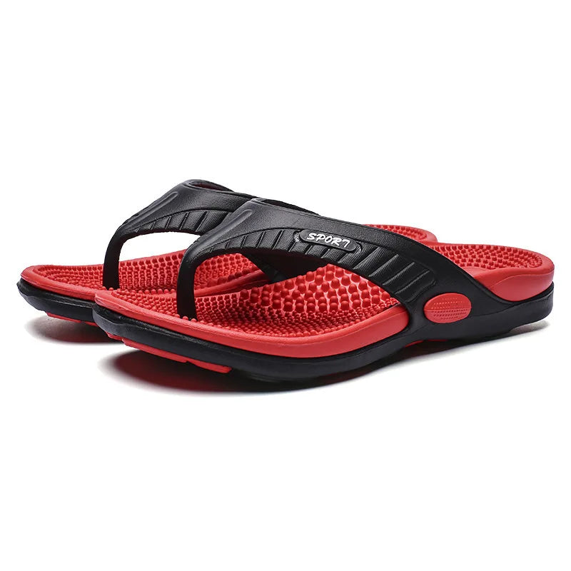 Massage Flip Flops for Men Summer Breathable Beach Shoes Sandals 46 Men Luxury Flip Flops Breathable Plus Big Size Men Slippers