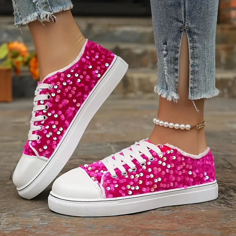 Spring 2026 new model lace-up sports shoes, fashionable and casual style, women's style canvas low-top flat semi-sulfurized sole