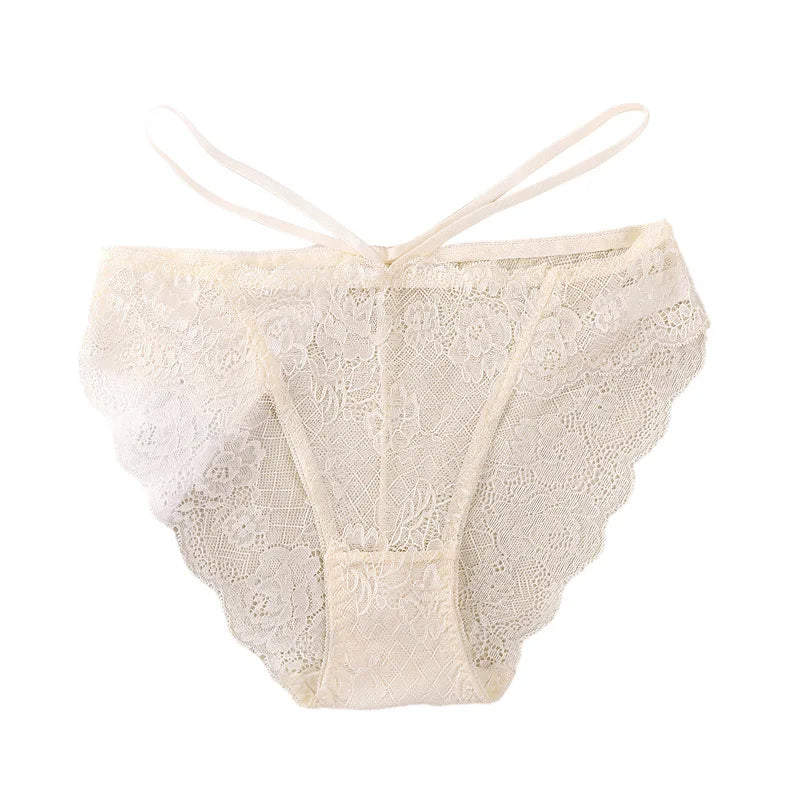 Summer New Sexy Women's Underwear Lace Lifting Buttocks Sexy Breathable Low Waist Pure Cotton Crotch Women's Triangle Underwear