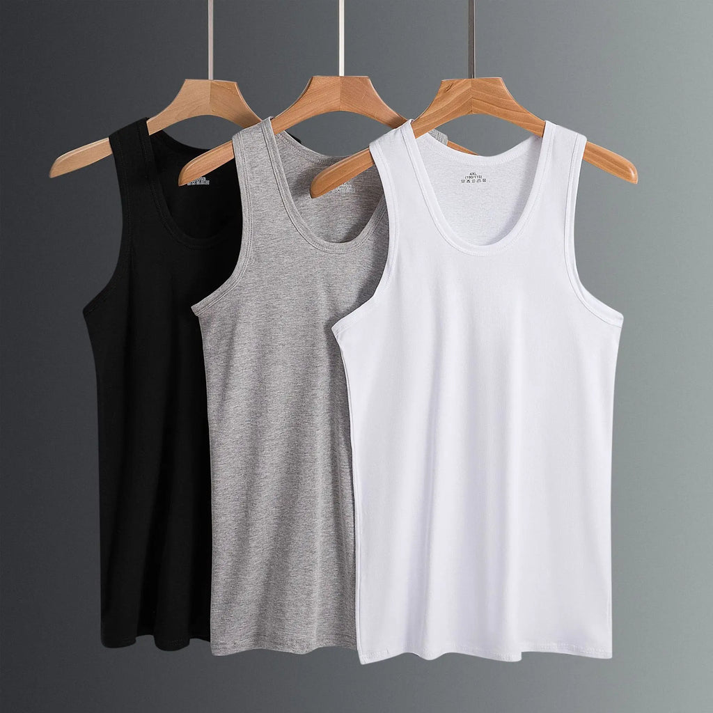 3Pcs Men Muscle Vests Cotton Mens Underwear Sleeveless Tank Top Solid Muscle Vest Undershirts Gymclothing Bodybuilding Tank Tops