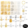 Gold Plated Dreadlock Extension Rings Kit Alloy Hair Braid Pendant Charms for DIY Wig Accessories Home Party