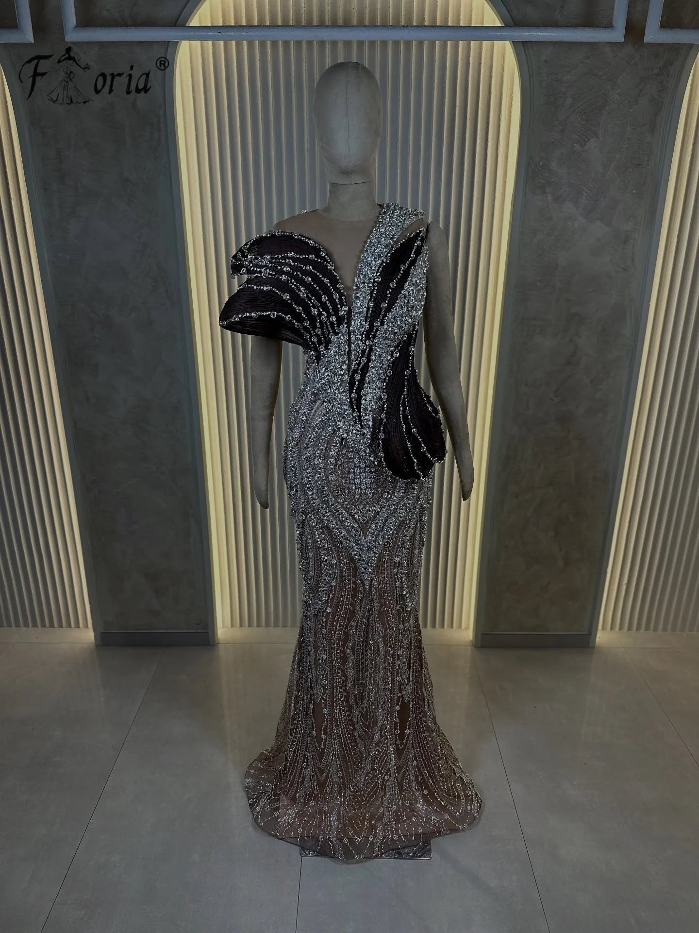 2026 Customized Luxury Beaded Mermaid Wedding Dresses Stunning Crystal Dubai Woman Formal Party Dress Evening Robe de Mariee