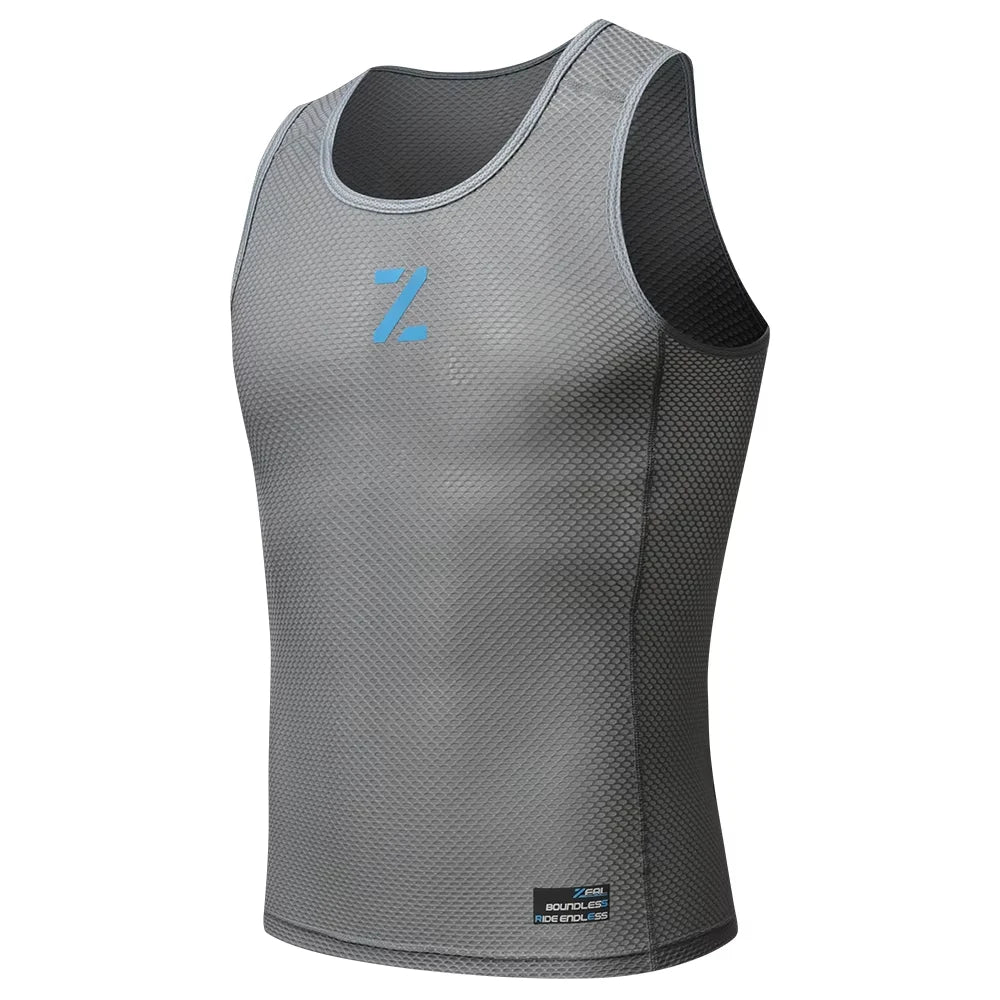 ZRSE Men's Breathable Mesh Vest Sleeveless Base Layer Unisex Black White Running Gym Cycling Sports Tank Top Quick Dry Underwear