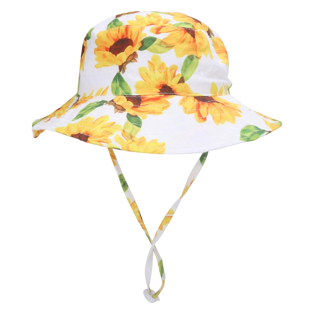 Baby Beach Sun Hat Breathable Fashionable Flower Pattern Children Outdoor Bucket Hat