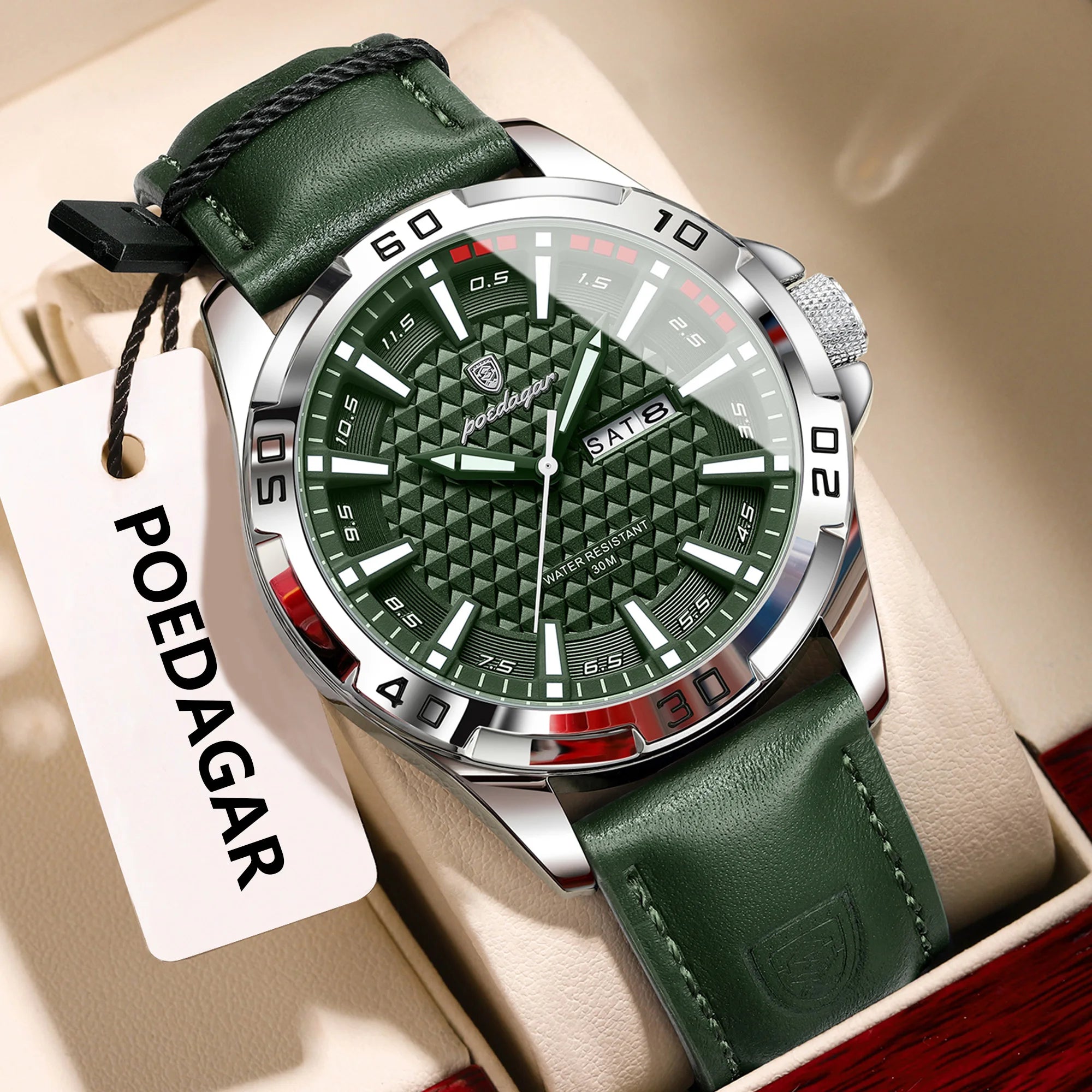 PAAZOMU Man Luxury Brand Watch Waterproof Luminous Date Week Men's Quartz Wristwatch Stainless Steel Fashion Sports Men Watches