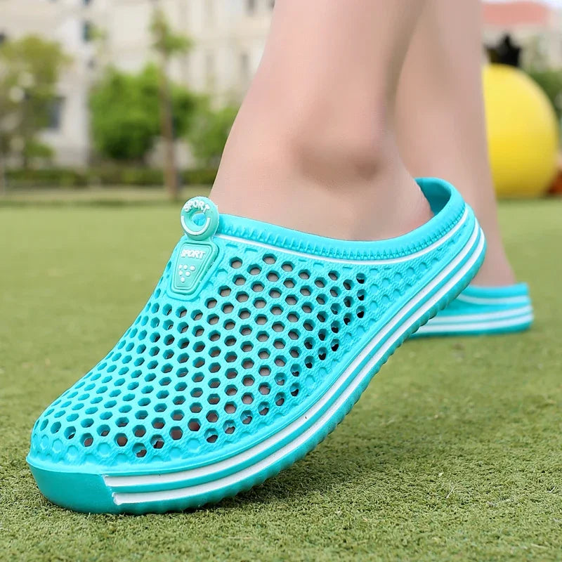 Men Shoes 2026 Beach Slippers Unisex Hollow Out Casual Women Beach Sandal Flip Flops Shoes Non-slip Size 36-45 Mens Slippers