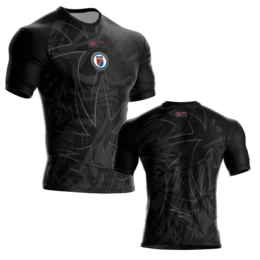 2026 Haiti Soccer Style Jersey Short Sleeve Sport T-Shirt Gym Training Workout Athletic Fitness Quick Dry Sportswear
