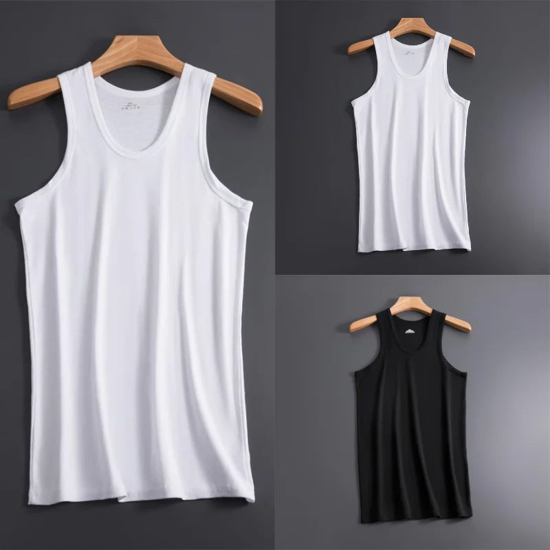 3Pcs Men Muscle Vests Cotton Mens Underwear Sleeveless Tank Top Solid Muscle Vest Undershirts Gymclothing Bodybuilding Tank Tops