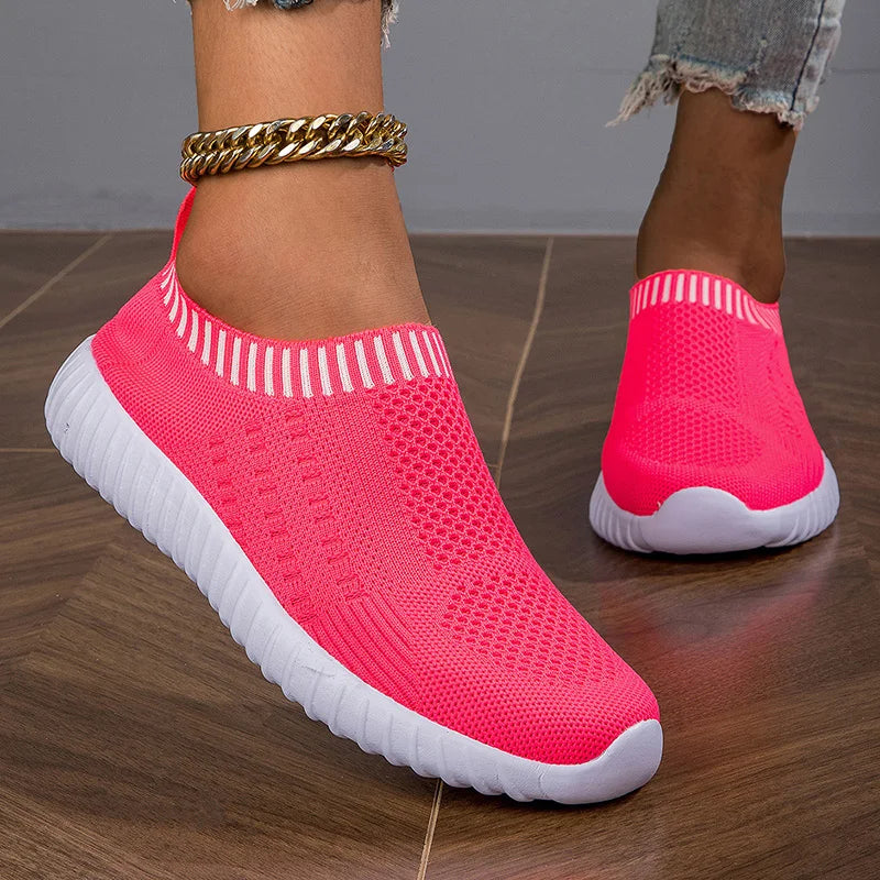 Summer Casual Women Sports Shoes Fashion Soft Sole Breathable Flat Shoes for Women Sneakers Comfort Tenis Running Walking Shoes