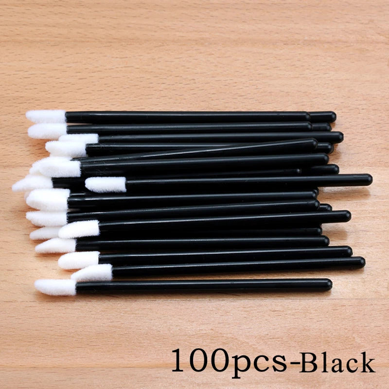 50pcs Disposable Lip Brushes Eyelash Applicator Mascara Wands Brush Lipstickers Wands  Makeup Tools EyelashExtension Supplies