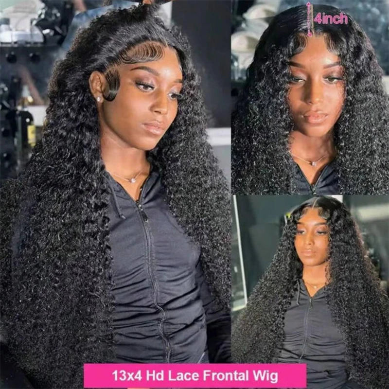 38 42 Inch 250% Density Body Wave Lace Front Wigs Human Hair 13x4 HD Lace Front Wigs Human Hair Glueless Pre Plcked Curly Human