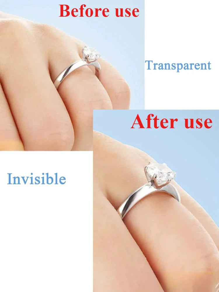 8Pcs Silicone Ring Size Adjuster for Loose Rings Non Slip Jewelry Tool - Universal Fit Reducer Sizer for Wedding Band Engagement