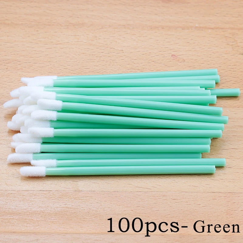 50pcs Disposable Lip Brushes Eyelash Applicator Mascara Wands Brush Lipstickers Wands  Makeup Tools EyelashExtension Supplies